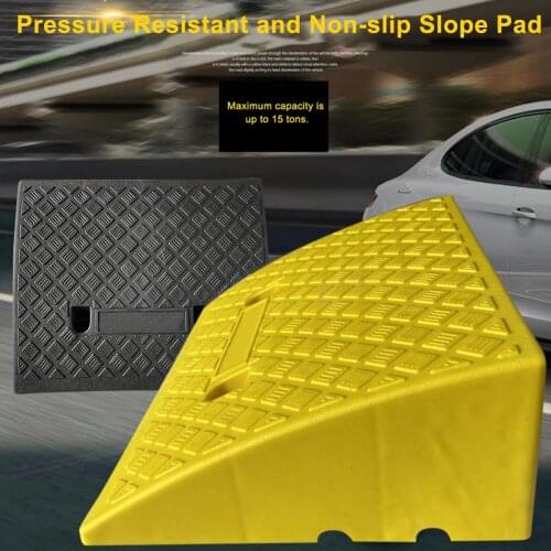 1Pcs Curb Ramps Heavy Duty Plastic Threshold Ramp Mat Pad Portable Lightweight PVC For Car Trailer Truck Bike Wheelchairs Ramp