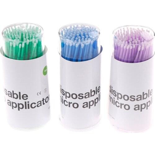 100PCS/Lot Disposable Eyelash Brushes Swab Microbrushes Eyelash Extension Tools Individual Eyelashes Removing Tools Applicators