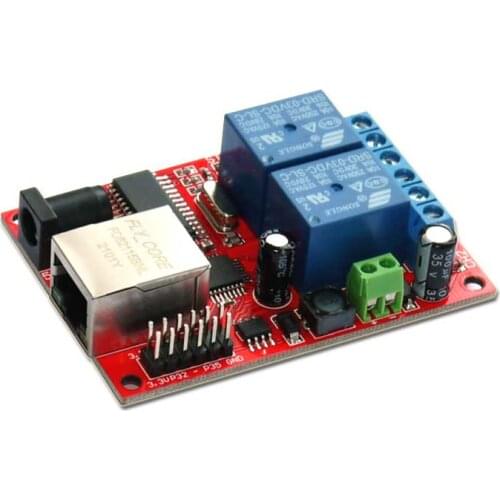 2 Channel Ethernet Relay Controller Board Expandable Network Cloud Control TCP UDP for Android APP IP Remote Control VB Delphi