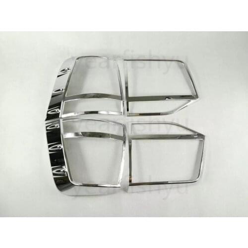 4PCS Rear Tail Light Lamp Cover Trim ABS For Toyota Land Cruiser 2016 2017