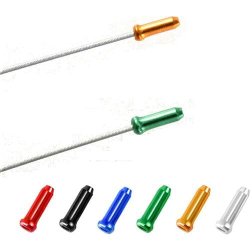 50pcs/lot Aluminium Bicycle Shift Brake Cable Cap MTB Road Bike Brake Shift Wire Tube Cable Protector End Tip Cap Accessories