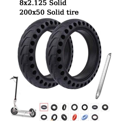 Electric Scooter 8 Inch Solid Tire 200x50 Tire Through Hole Non Pneumatic Explosion Proof Tire Replacement Parts