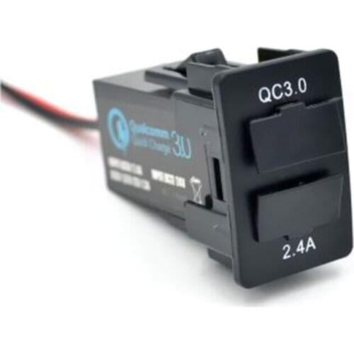 QC3.0 USB Car Charger Support fast chage for MITSUBISHI ASX Lancer Outlander Pajero for iPhone for iPad