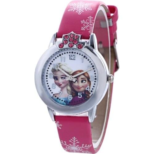 Disney frozen Snow Princess Children Watch Boys Girls Waterproof Quartz Watch Cute Cartoon Elementary School Watch doll toys