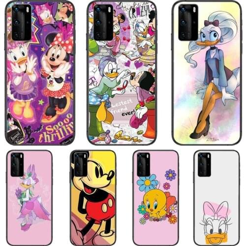 Mickey Friends Phone Case For Huawei P40 p30 P20 10 9 8 Lite E Pro Plus Black Etui Coque Painting Hoesjes comic fas
