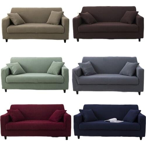 Thicked Velvet Corner Sofa Cover Solid Color Elastic Universal Couch Cover Stretch All-inclusive Slipcovers For Combination Set