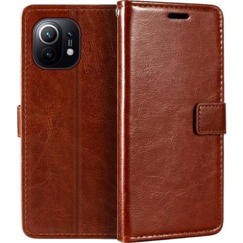 Case For Xiaomi Mi 11 Wallet Premium PU Leather Magnetic Flip Case Cover With Card Holder And Kickstand For Xiaomi Mi 11