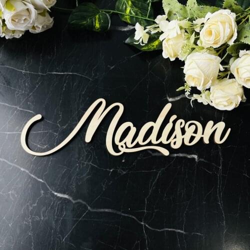 Personalized Name Sign Wooden Wedding Anniversary Birthday Party Banquet Boy Or Girl Baby Shower Custom Wall Art Decor Shop Sign