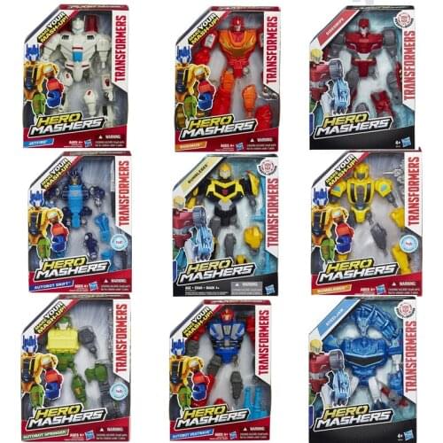 New Transformers Hero Mashers Bumblebee Iron Man Hulk Action Figure Assembly Model Toy Collection Wolverine Jedi Knight 12Cm