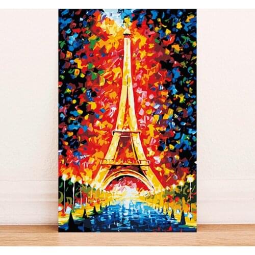 Eiffel Tower Frameless Painting By Numbers DIY Digital Canvas Oil Home Decor For Living Room Wall Art decoration