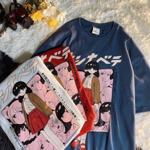 Womens T-shirts Print Streetwear Top Female T-shirt Harajuku Vintage Shirt Short Sleeve T-shirts Tops clothes clothing t-shirt