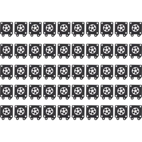 50Pcs Carburetor Parts Chainsaw Carburetor Membrane Pads for Zama Chainsaw Carburetor 2500/3800/4500/5200/5800 Accessories