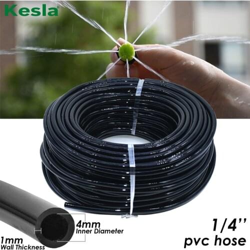 KESLA 10m-30m Watering Hose 4/7 mm Garden Drip Tubing Pipe PVC Tubing Hose Irrigation Systems Kits for Greenhouses Lawn Balcony