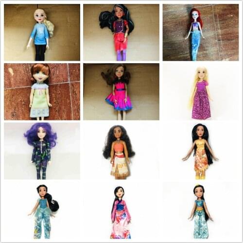 28cm Original Girls White hair Mal Princess Blue hair Evie Dolls toy beautiful doll Christmas Gift