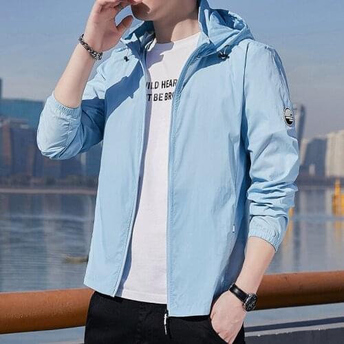 Summer ice silk breathable sunscreen clothing mens fishing jacket lightweight outdoor UV protection sunscreen clothing men