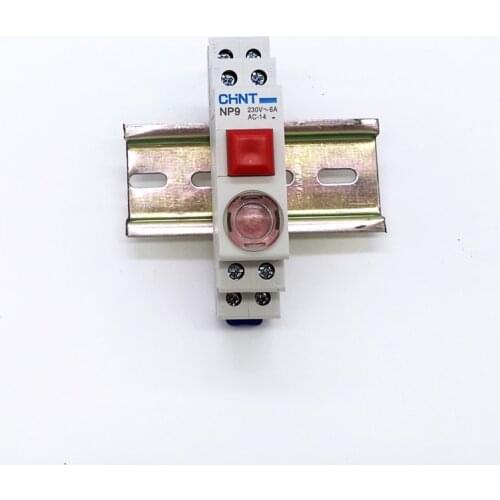 CHINT Din Rail Mount NP9-30D3/2 Pushbutton with Signal Light 3NO Pushbutton DC 24V