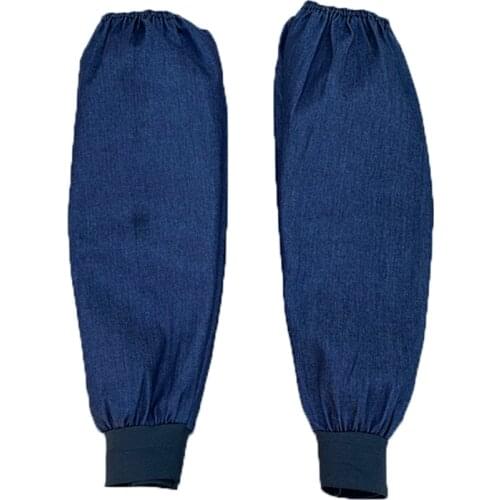 Mens and Womens Thickened Work Wear-Resistant Antifouling Canvas Long Welded Denim Arm Sleeve