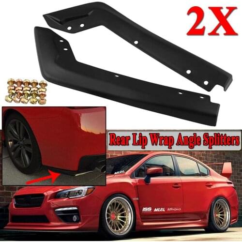 New Pair Car Rear Bumper Wrap Angle Splitter Diffuser Lip Wrap Angle Splitters For Subaru Impreza WRX Sti 2015-2016 OE Style