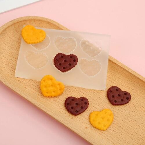 Biscuit Heart Round Square Star Fondant Silicone Mold Candle Chocolate Soap Mould Candy Cake Decorating Kitchen Baking Tool