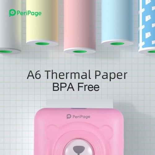 PeriPage Officical Thermal Paper 2inch 57mm Notes Sticker Label White Blank Photo Paper BPA Free with 3-10 Years Lasting Best