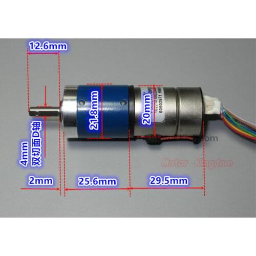 Used 20mm MOONS Planetary Gear Step Motor 18 Degree 2-Phase 4-Wire High Torque Full Metal Gearbox Servo Stepper Motor