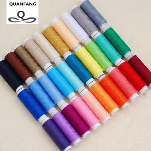 Multi Color Polyester Thread For Sewing & Quilting,30 Spools/lot,High Quality Sewing Thread Suitable For Needlework & Machine