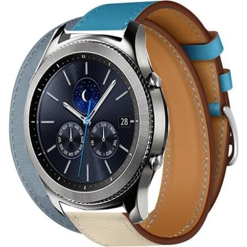 22mm long leather band amazfit 1 2 3 GTR pace Huawei GT 2 strap for samsung galaxy watch 46mm gear s3 Ticwatch S S2 1 wristband