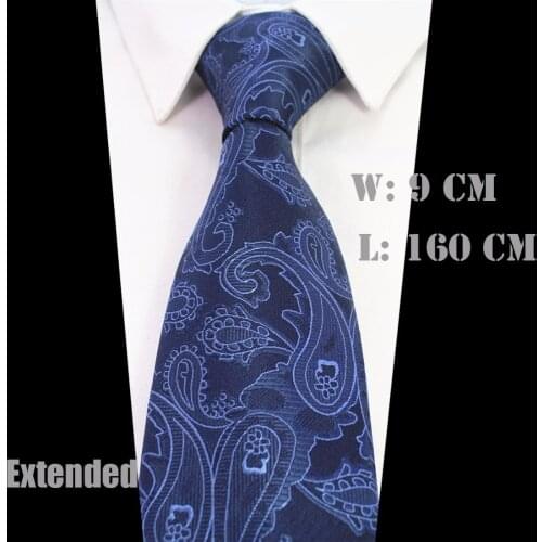 Ricnais 9cm Wide Ties For Men Floral Paisley Big Size Man Silk Neck Ties Formal Dresses Suit Wedding Party Luxury Cravate