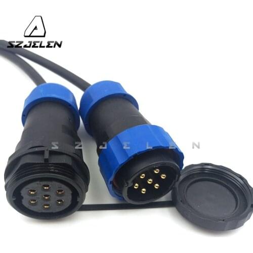 SD28TP-ZM , waterproof connector 7 pin, IP67, 25A LED wire to wire connectors, Electrical equipment power connector plug socket