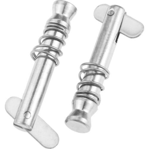 2 Pcs 43mm 316 Stainless Steel Boat Quick Release Pin Hinge Pins For Bimini Top Deck Hinge Fitting / Jaw Slide Clamp Bracket