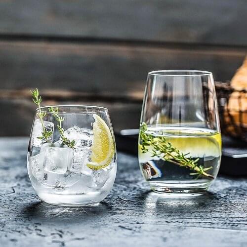 Nordic household drinking water heat-resistant glass cup pot-bellied yogurt cup of fruit juice smoothie cup mousse cup