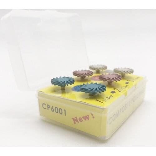 Dental Clinic Resin Disc Kit Composite Polishing Spiral Flex Dentist Brush Burs 1Set