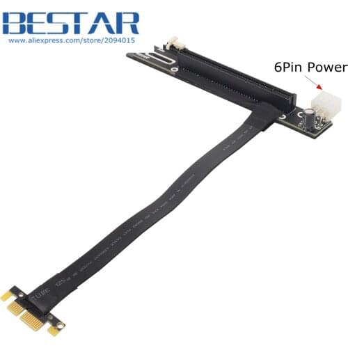 PCIe x1 to x16 Mining Extension Cable Riser Card 6Pin Power No need USB Gen3.0 PCI-E 1x 16x GPU Cable for Nvidia Bitcoin Miner