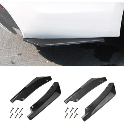 2Pcs Universal Car Rear Bumper Lip Spoiler Diffuser Splitter Scratch Protector Bumper Deflector Spoiler 781B