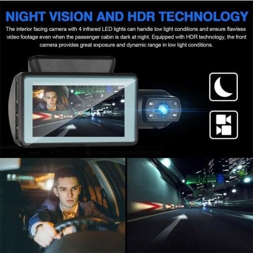 Driving Recorder Car DVR Camera Recording Hidden Video Recorder 1080P Night Vision Parking Monitoring G-sensor DashCam