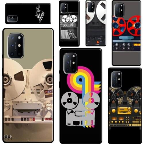 Vintage Reel Tape Recorder For OnePlus 9 Pro 8 Pro Nord 8T 9R Case Cover For Realme 8 Pro 6 7 Q3 Pro GT C21 C11 C3
