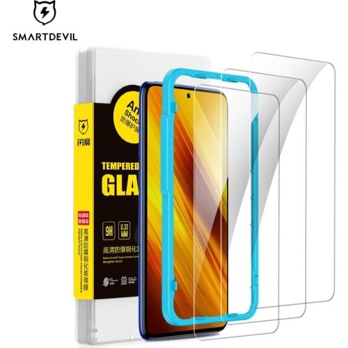 SmartDevil 3 PCS Tempered Glass For Xiaomi POCO X3 Pro / X3 NFC Screen Protector For POCO M3 Pro HD Non-full Cover Clear
