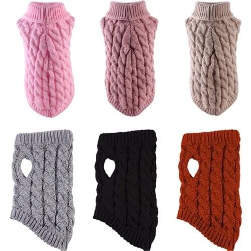 Winter Warm Dog Sweater Clothing Cat Turtleneck Knitted Pet Cat Puppy Clothes Costume For Small Dogs Cats Chihuahua Outfit Vest