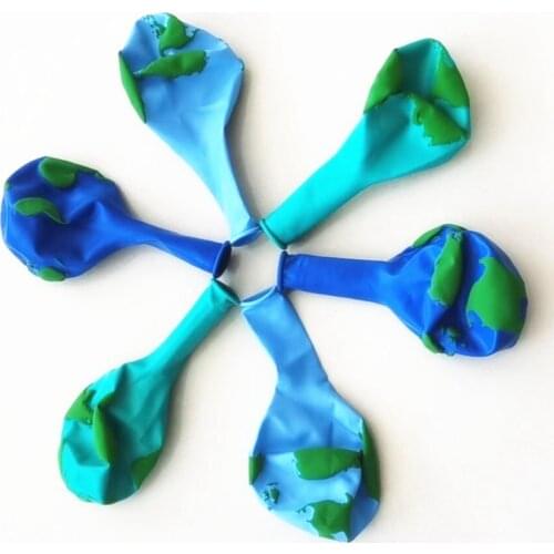 10pcs 12inch Full Printing Thickened World Map Latex Balloon Birthday Retirement Wedding Holiday Party Decoration Supplies