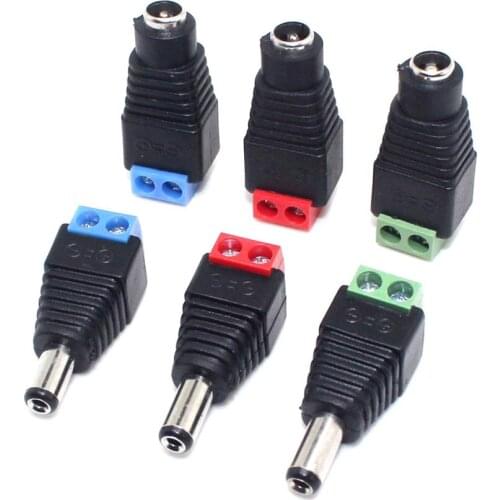 5Pair (5pcs female+5pcs male) Male Female 5.5 x 2.1mm DC Power 12V 24V Jack Adapter Connector Plug CCTV