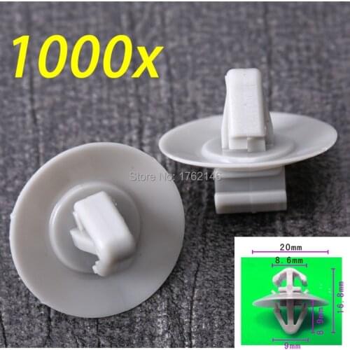1000 Pcs Plastic Clips for Vauxhall Vivaro Side Moulding/ Lower Protection Door Trim For Vauxhall Vivaro Nissan Primastar Opel