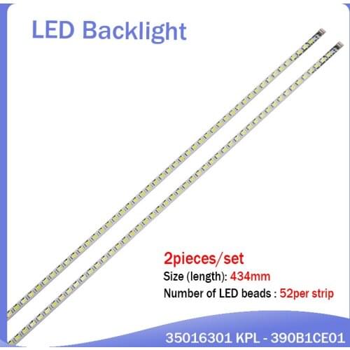 2piece/lot For Konka LED40F2200NE LCD TV backlight strip 35016301 KPL 390B1CE01 1PCS=52LED 434MM 100%NEW