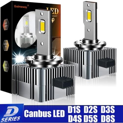 2X Plug and play D1S LED Headlight 30000LM D2S D3S D4S D5S D8S D1R D2R D3R D4R 6500K White Canbus Error Free 1:1 Size 12V-85V
