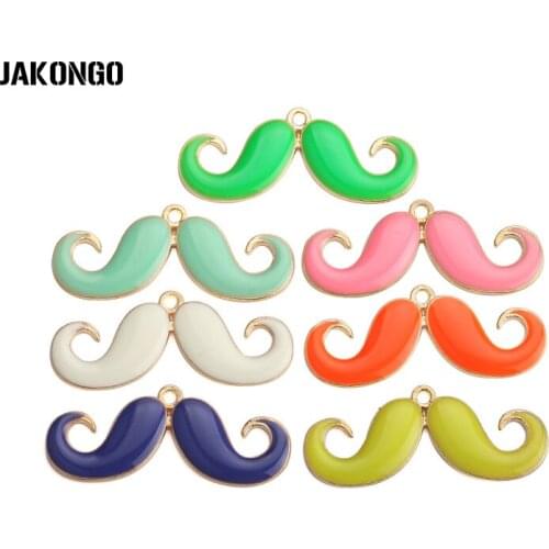 6 pieces Colorful Mustache Charms for Jewelry Making Pendants of Jewelry Findings 45mm*18mm