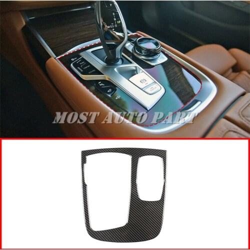 ABS Plastic Carbon Fiber Look Center Console Gear Box Panel For BMW 7 Series G11 G12 730li 740li 750li 2016-2020 1pcs LHD