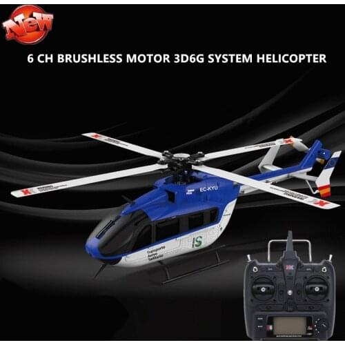 Brushless Flybarless Four Blades 6CH Remote Control Helicopter 3D6G System Rolling Aerobatic Flying High Simulation Model RC Toy