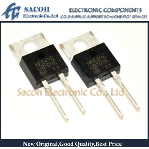 Free Shipping 10Pcs MUR8100E MUR8100EG MUR8100 RURP8100 U8100E TO-220 8A 1000V Ultrafast Diodes