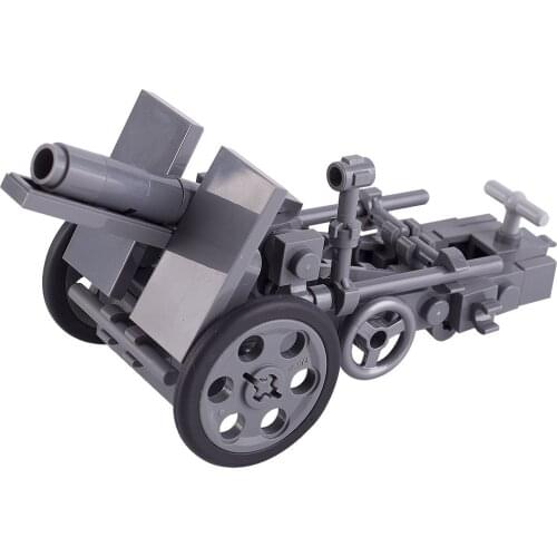 Locking Military Arms Gray Cannon Accessories Educational Toys Building Blocks Gifts For Children Assemble Toy Militarys Model