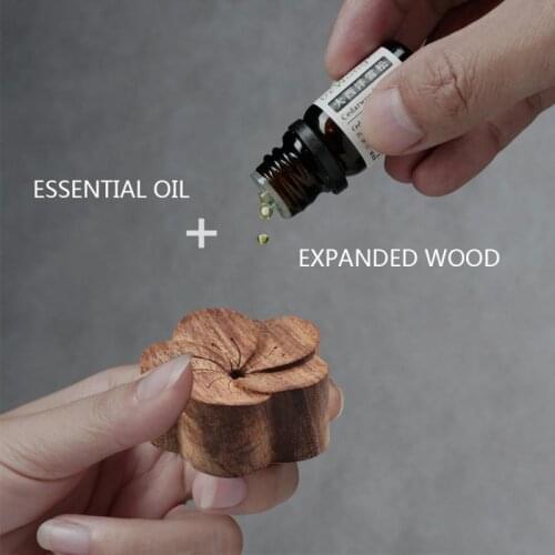 Wooden Incense Diffuser Wardrobe Anti-insect Mildew Air Freshener Bedroom Sleep-Aid Creative Petal Essential Oil Diffuser TSLM1