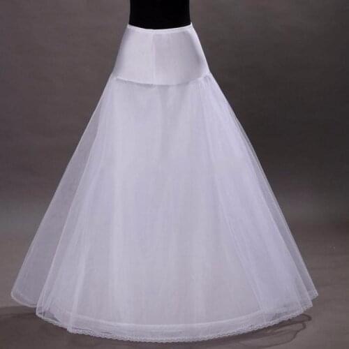 Long Tulle Wedding Petticoat Black A Line Cheap Bridal Underskirt Enaguas Para Vestidos De Novia